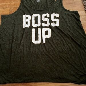 Torrid White Graphic Sleeveless Tank Top